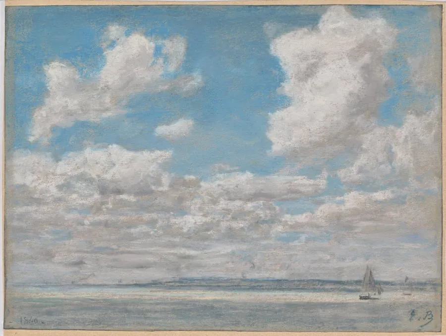 Seascape with Open Sky, by Eugène Boudin, 1860