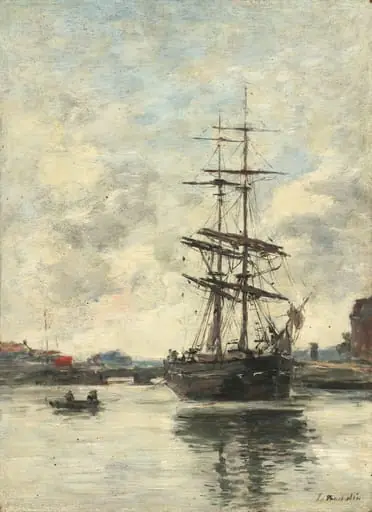 Ship on the Touques, by Eugène Boudin, 1892