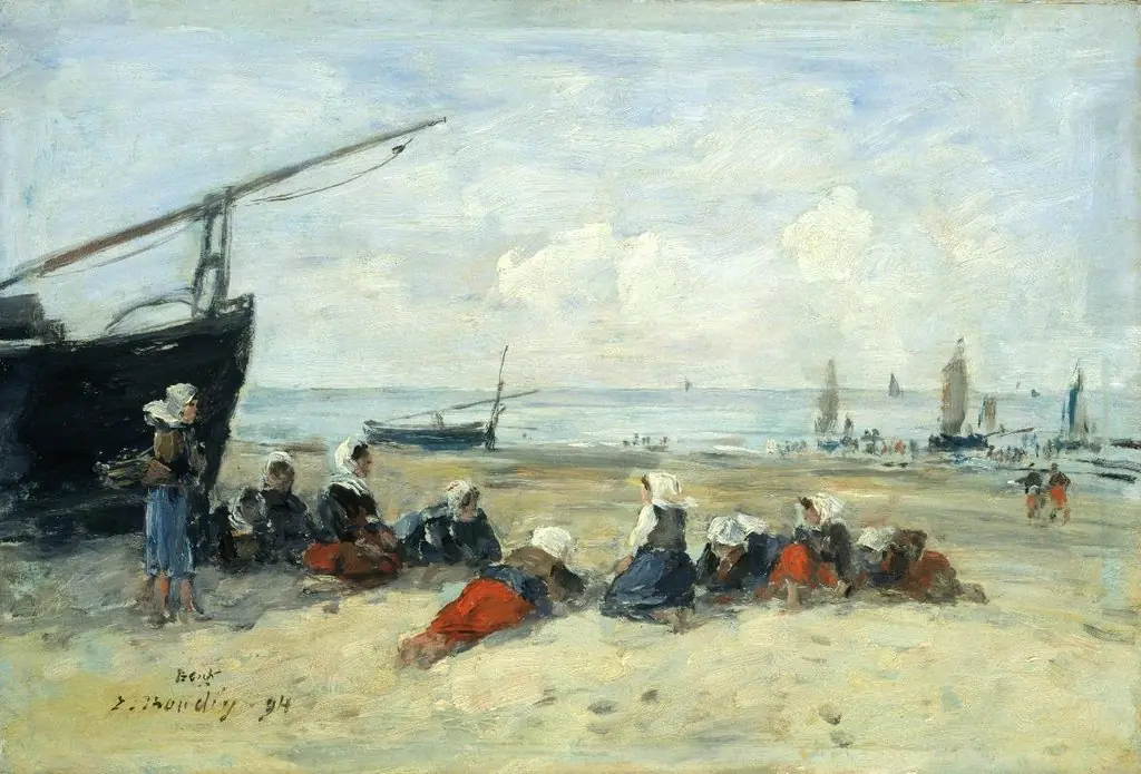 Shore at Berck, by Eugène Boudin
