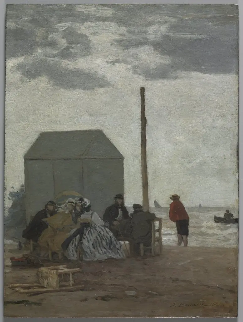 The Beach at Deauville, by Eugène Boudin