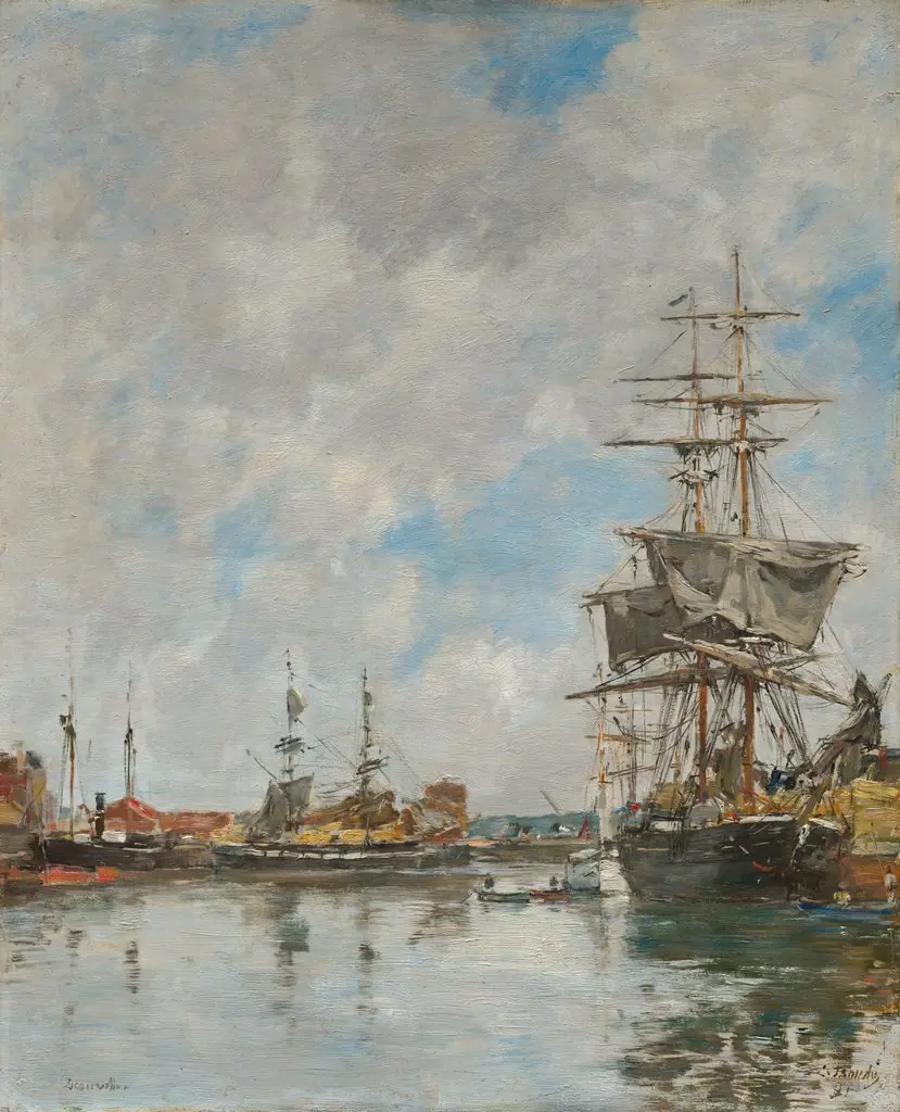 The Dock of Deauville, by Eugène Boudin