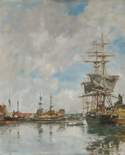 The Dock of Deauville, by Eugène Boudin