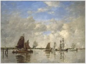 The Meuse at Dordrecht, by Eugène Boudin