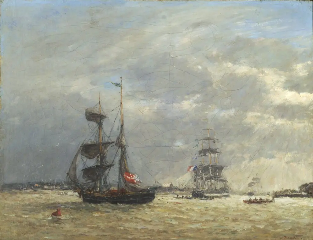 The Scheldt in stormy weather, by Eugène Boudin