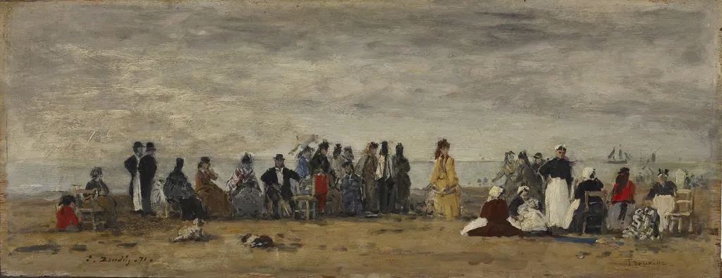 Trouville, by Eugène Boudin, oil, 1871
