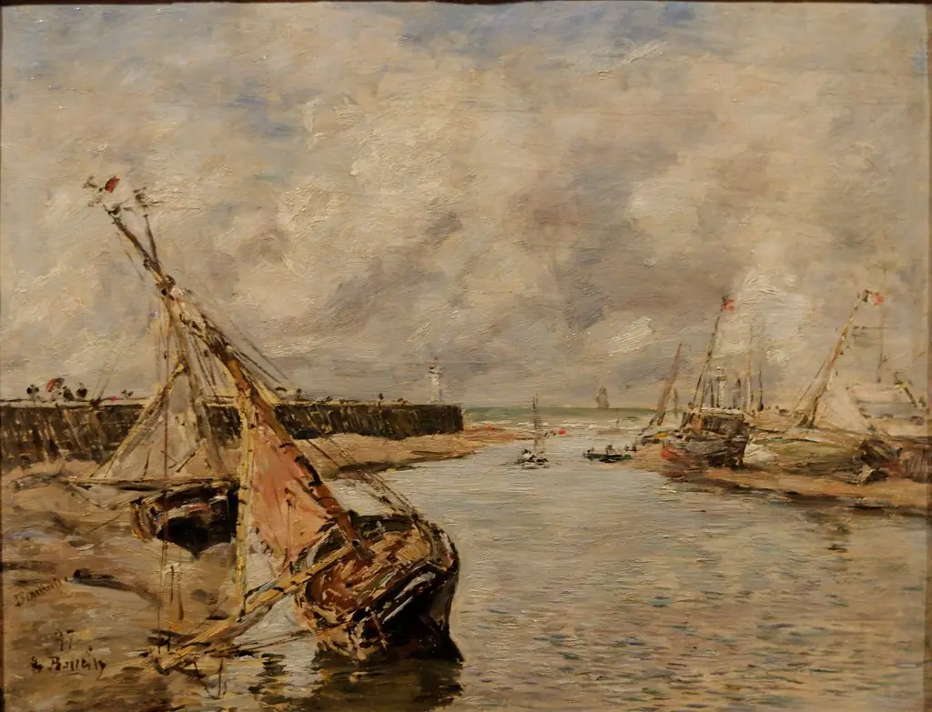 Trouville-Deauville – Low Tide, by Eugène Boudin