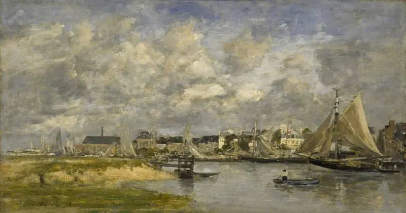 Trouville Harbour, by Eugène Boudin