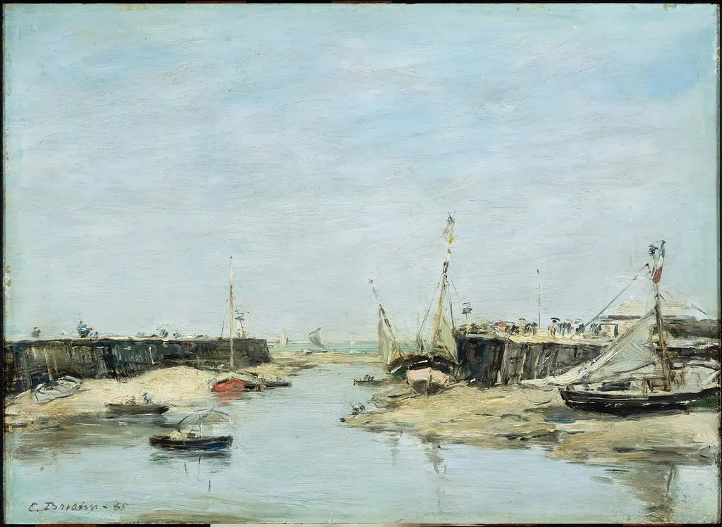 Trouville Les Jetees a Maree Basse, by Eugène Boudin