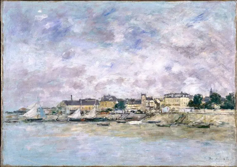 Trouville, the harbor, by Eugène Boudin