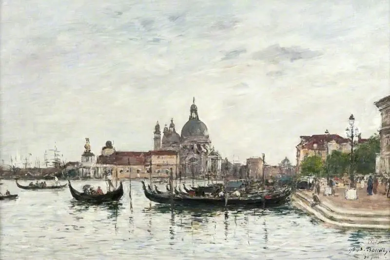 Venice: Santa Maria della Salute and the Dogana Seen from across the Grand Canal, by Eugène Boudin