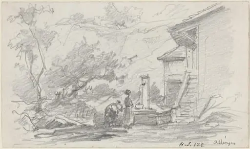 Women at a Well, Allinges, by Eugène Boudin