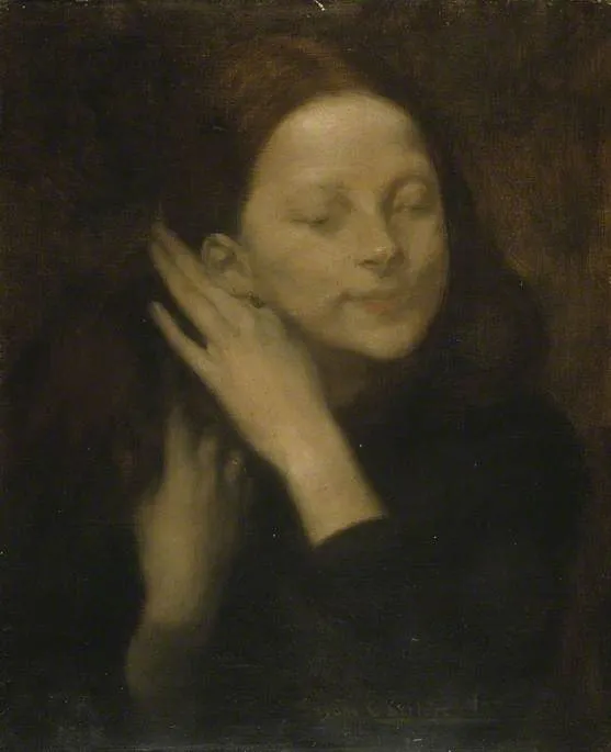 Portrait of his daughter, Lisbeth, by Eugène Carrière, oil, 1894