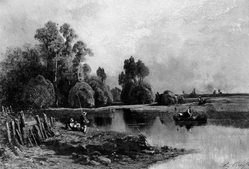 On the Loing River, by Eugène Ciceri