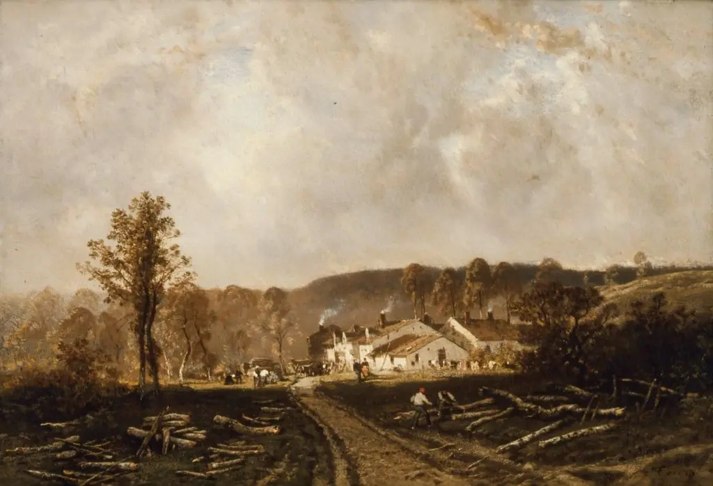 Village of Bouron, by Eugène Ciceri