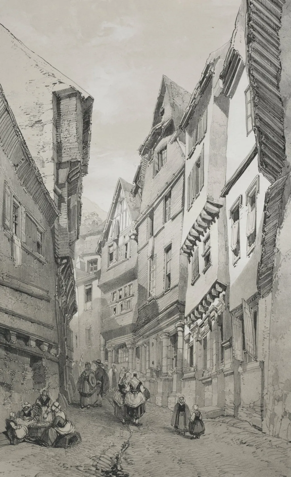 Voyages pittoresques et romantiques dans l'ancienne France. Bretagne: Morlaix, by Eugène Ciceri, 1845