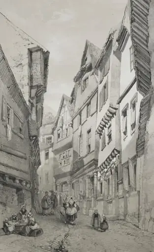 Voyages pittoresques et romantiques dans l'ancienne France. Bretagne: Morlaix, by Eugène Ciceri