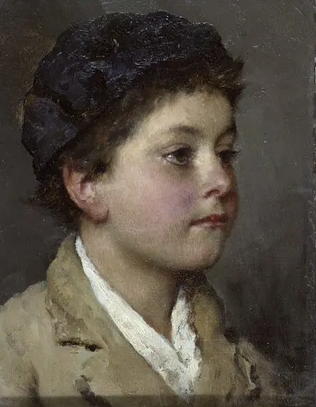 Head of a boy, by Eugene de Blaas