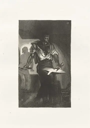 A Blacksmith (Un Forgeron), by Eugène Delacroix