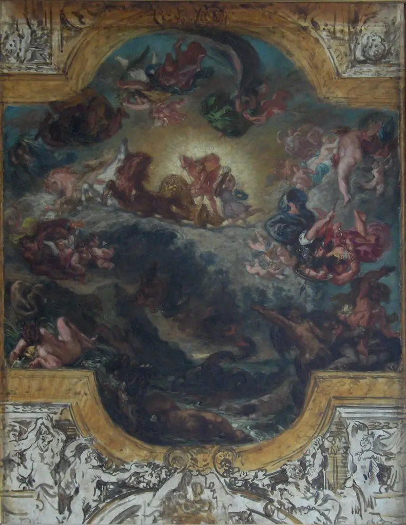 Apollo, victor of the snake Python, by Eugène Delacroix