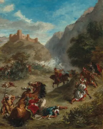 Arabs Skirmishing in the Mountains, by Eugène Delacroix