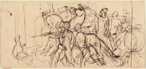 Charioteers, by Eugène Delacroix