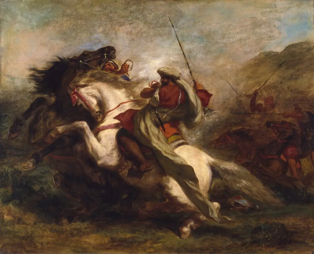 Collision of Moorish Horsemen, by Eugène Delacroix