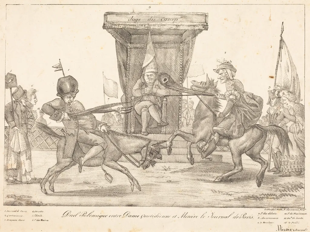 Duel Polemique, by Eugène Delacroix, ink, 1821