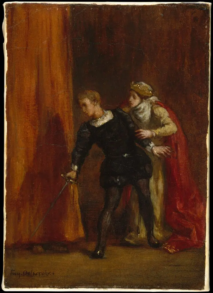 Hamlet and His Mother, by Eugène Delacroix