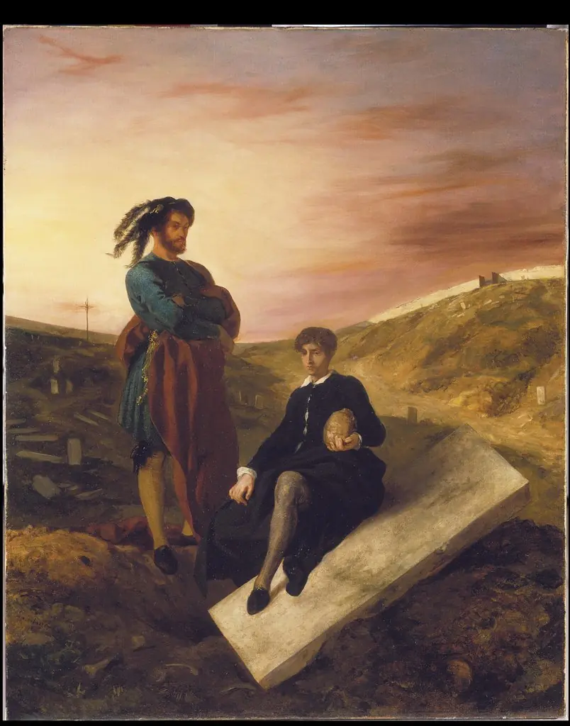 Hamlet and Horatio at the Cemetery, by Eugène Delacroix