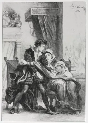 Hamlet: Hamlet and the Queen, by Eugène Delacroix