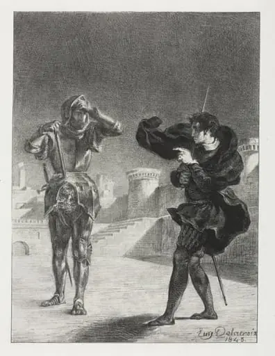 Hamlet: The Phantom on the Terrace, by Eugène Delacroix