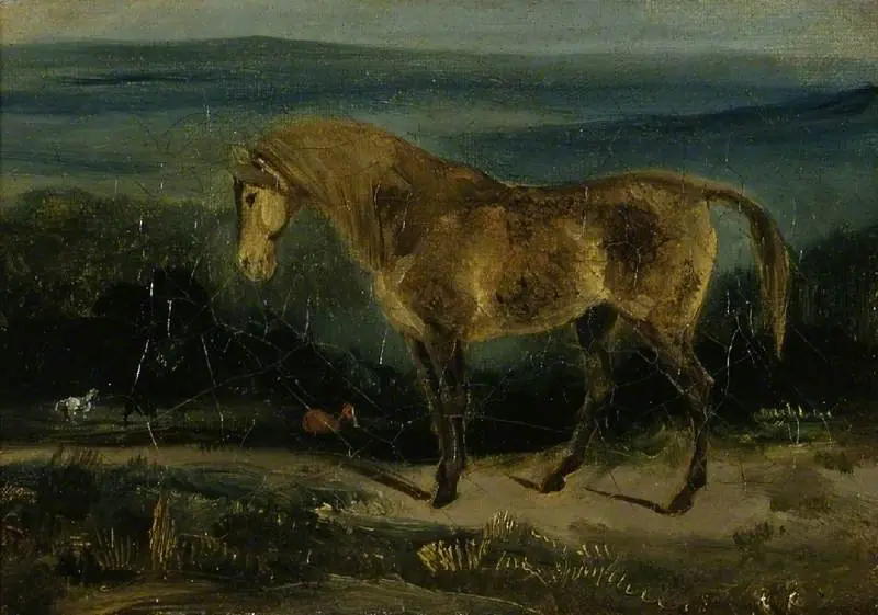 Horse in a Landscape, by Eugène Delacroix