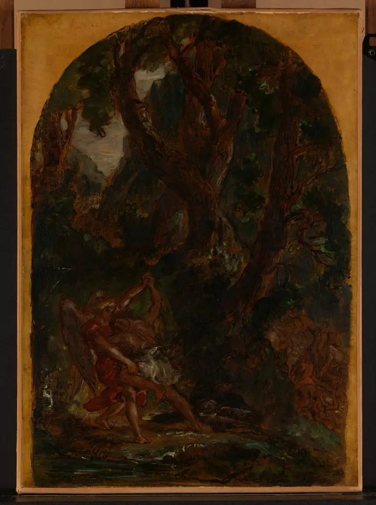 Jacob Wrestling with the Angel, by Eugène Delacroix
