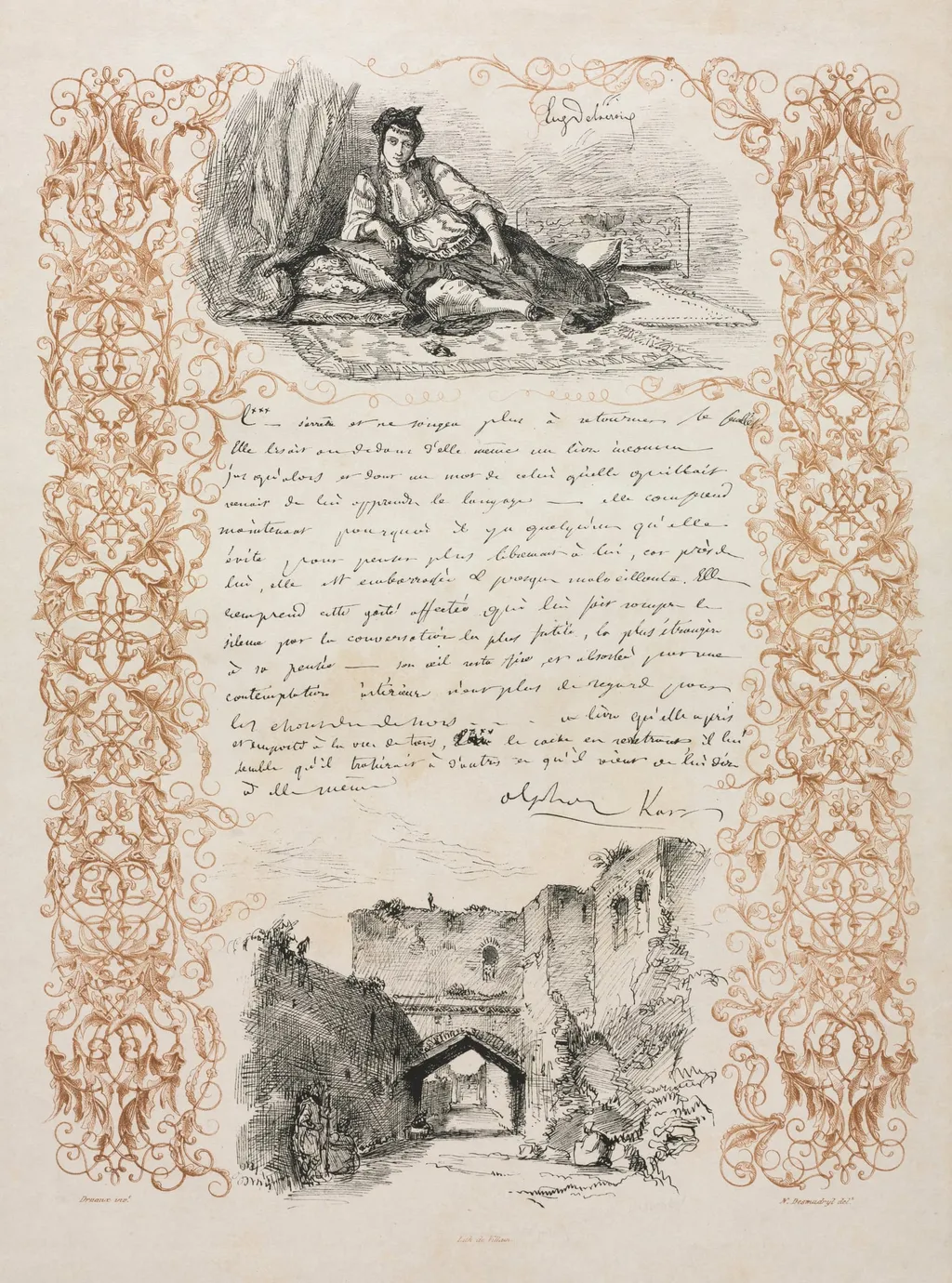 Jewess of Algiers and a Street in Algiers, by Eugène Delacroix, 1838