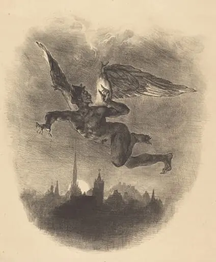 Mephistopheles in the Air, by Eugène Delacroix