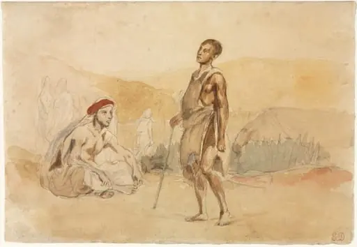 Moroccans in the Countryside, by Eugène Delacroix