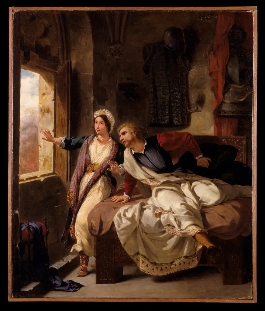 Rebecca and the Wounded Ivanhoe, by Eugène Delacroix