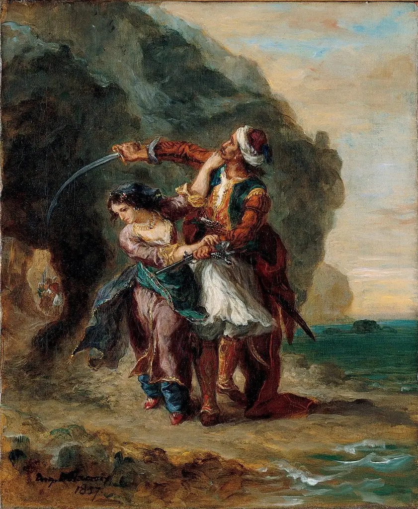 Selim and Zuleika, by Eugène Delacroix
