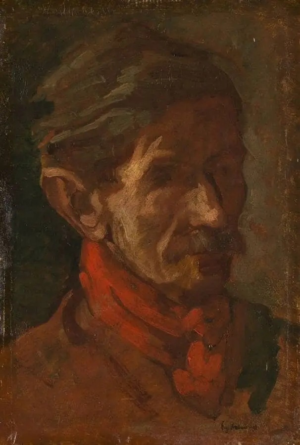 Studiekop van een blinde man, by Eugène Delacroix