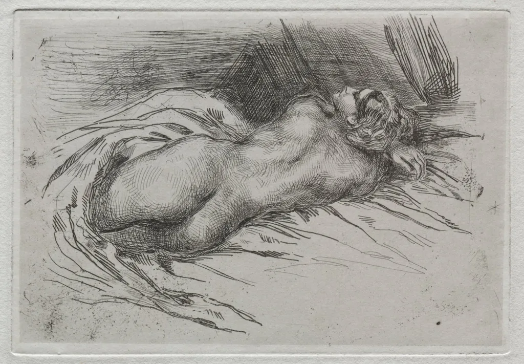 Study of a Woman Seen from the Back, by Eugène Delacroix, 1833