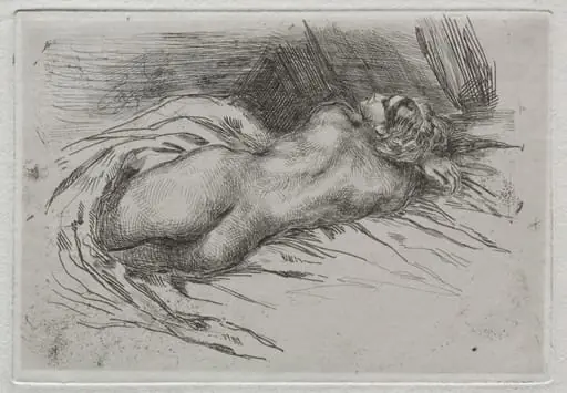 Study of a Woman Seen from the Back, by Eugène Delacroix