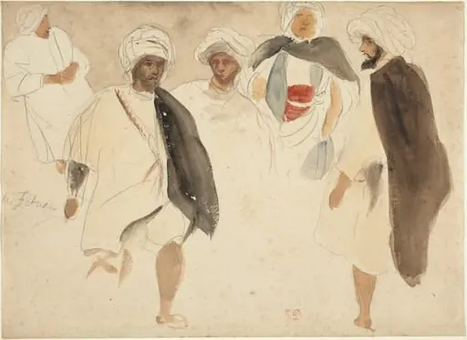 Study of Arabs, by Eugène Delacroix