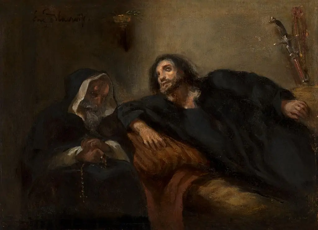 The confession of the Giaour, by Eugène Delacroix