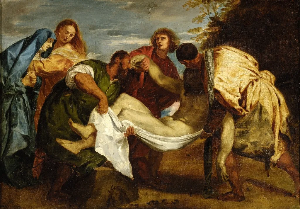 The Entombment, by Eugène Delacroix, unspecified, 1820