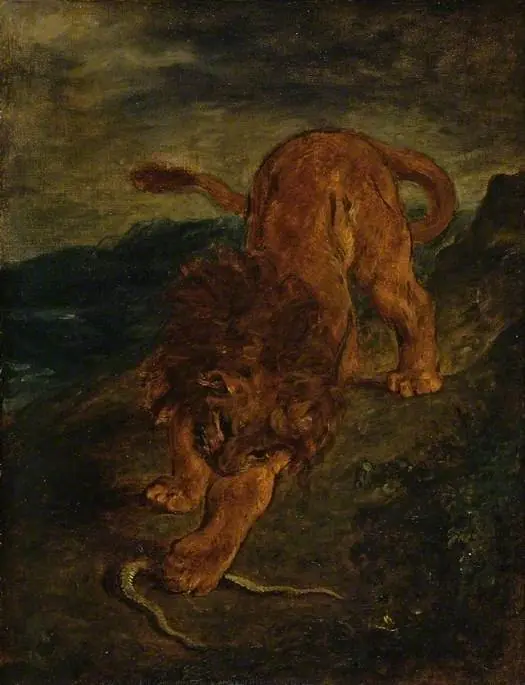 The Lion and the Snake, by Eugène Delacroix