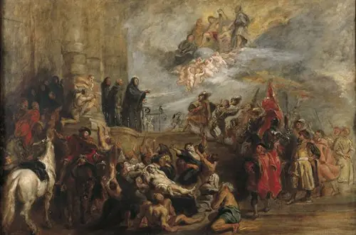 The miracles of Saint Benedict, by Eugène Delacroix
