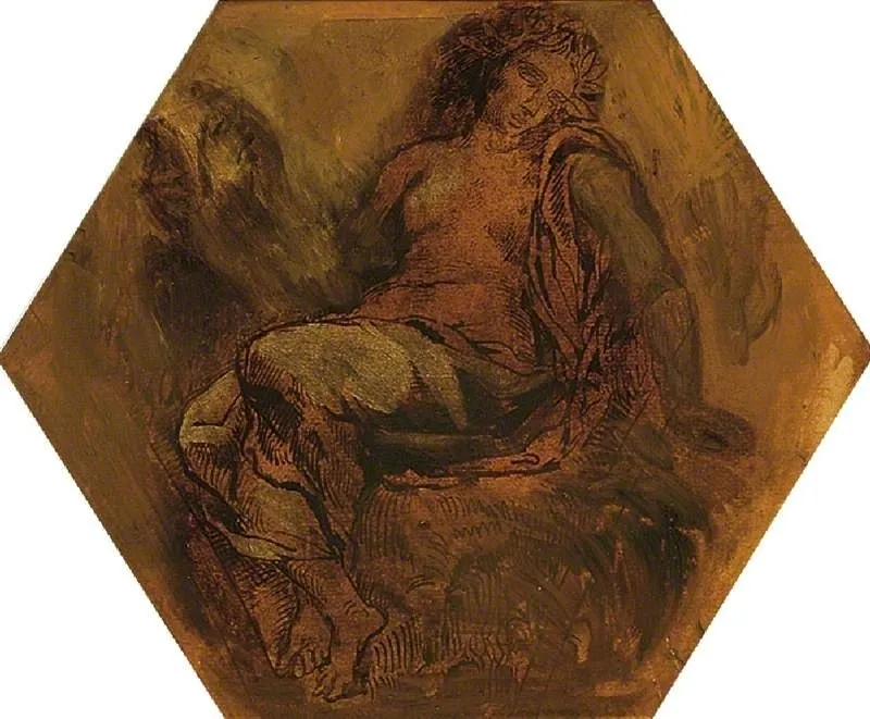 The Muse of Orpheus, by Eugène Delacroix, unspecified, 1846