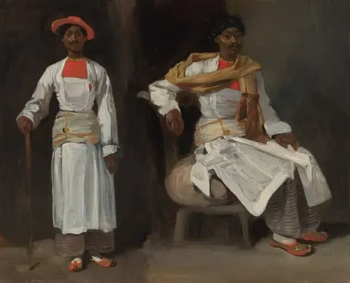 Two Studies of an Indian from Calcutta, Seated and Standing, by Eugène Delacroix