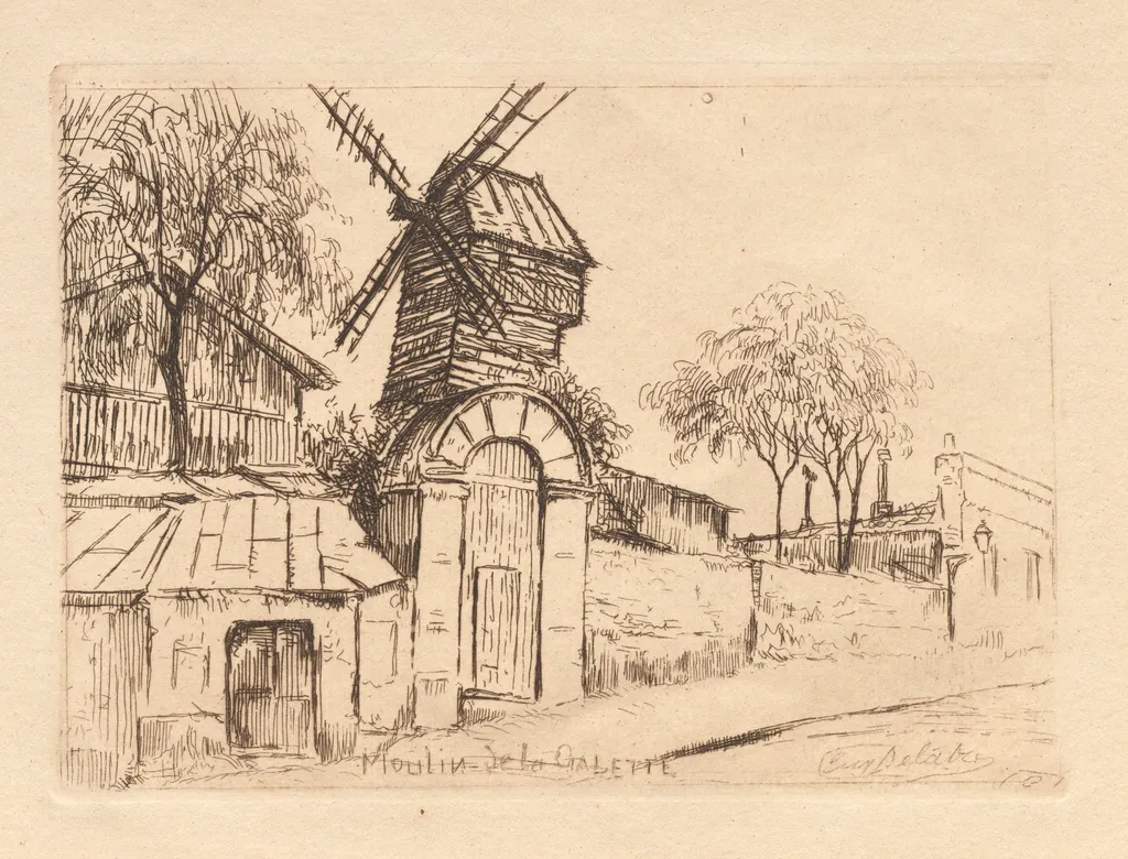 Moulin de la Galette, by Eugène Delâtre, 1915