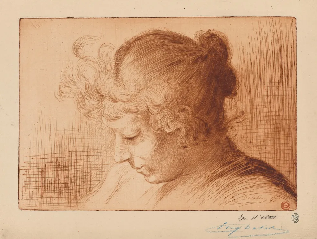 Portrait of Madame Delâtre, by Eugène Delâtre, ink, 1895